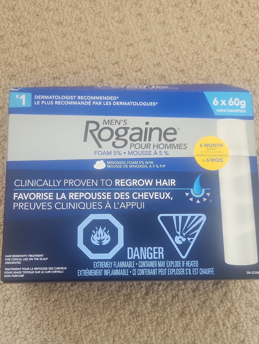Rogaine Men's Foam 5% Minoxidil - Blue Pack